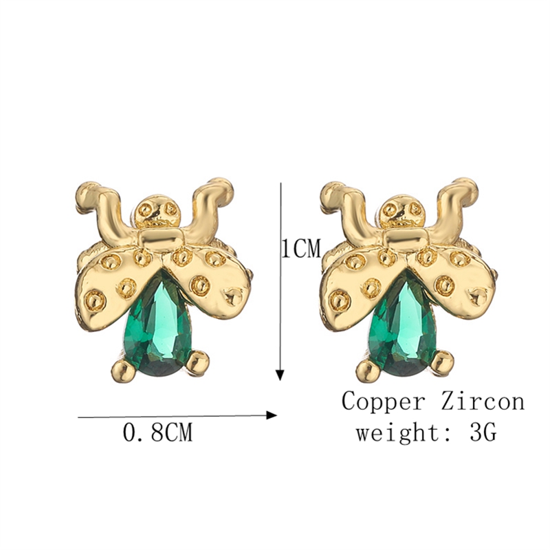 1 Pair Elegant Streetwear Water Droplets Snake Plating Inlay Copper Zircon Gold Plated Ear Studs display picture 2