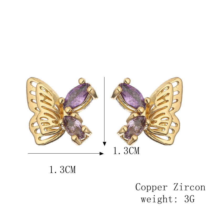 1 Pair Elegant Streetwear Water Droplets Snake Plating Inlay Copper Zircon Gold Plated Ear Studs display picture 1