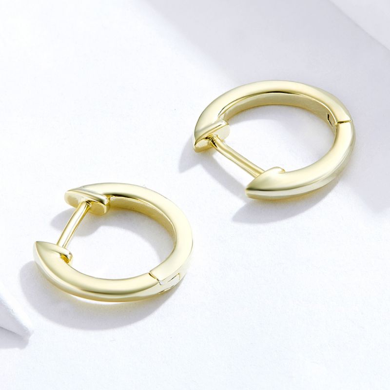 1 Pair Casual Simple Style Round Sterling Silver Earrings display picture 10