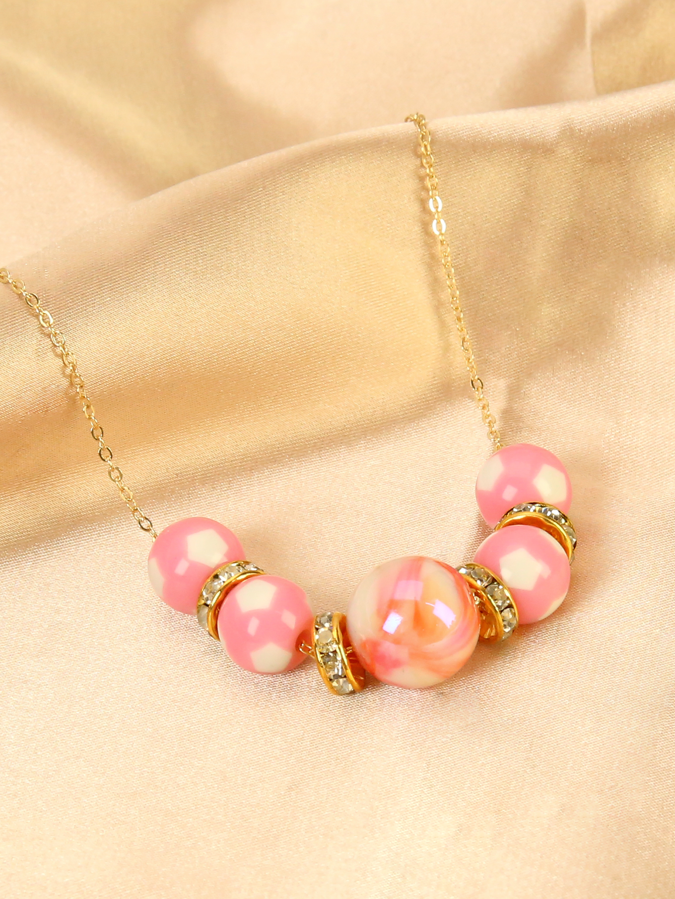 Sweet Pearl Zinc Alloy Beaded Rhinestones Women's Necklace display picture 5