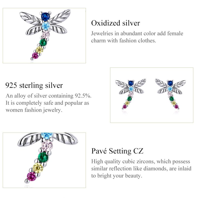 1 Pair Cartoon Style Artistic Snake Inlay Sterling Silver Zircon Ear Studs display picture 12