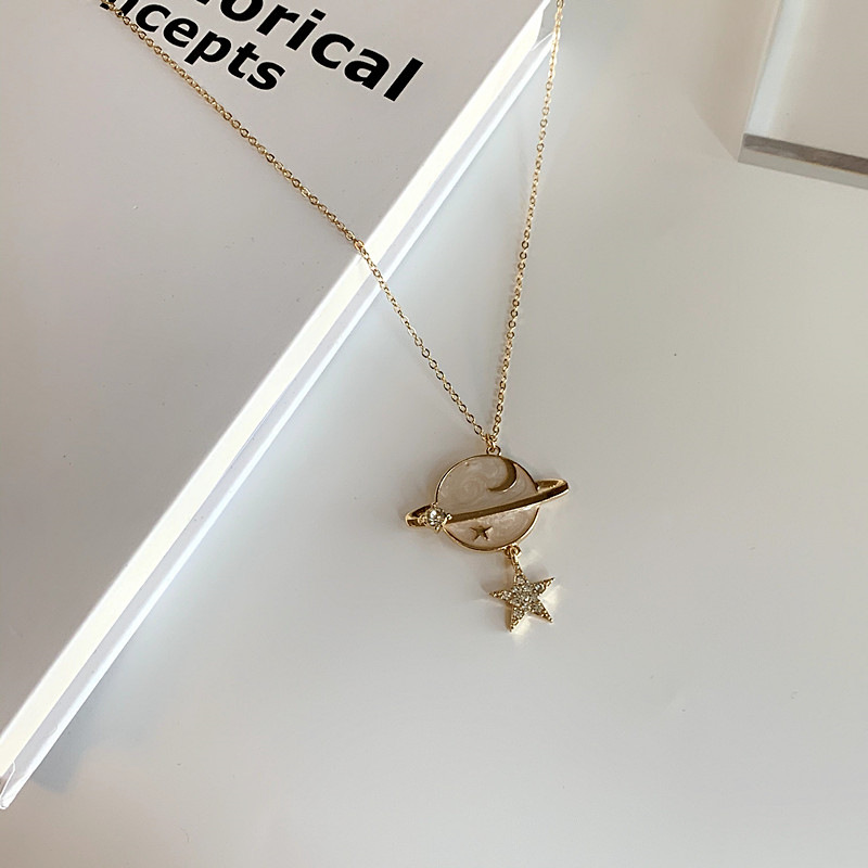 Simple Style Star Alloy Inlay Rhinestones Women's Pendant Necklace display picture 3