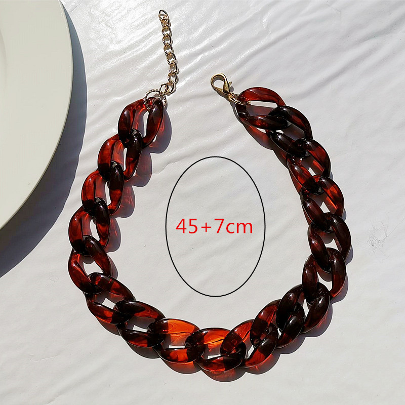 Exaggerated Solid Color Arylic Unisex Necklace display picture 13