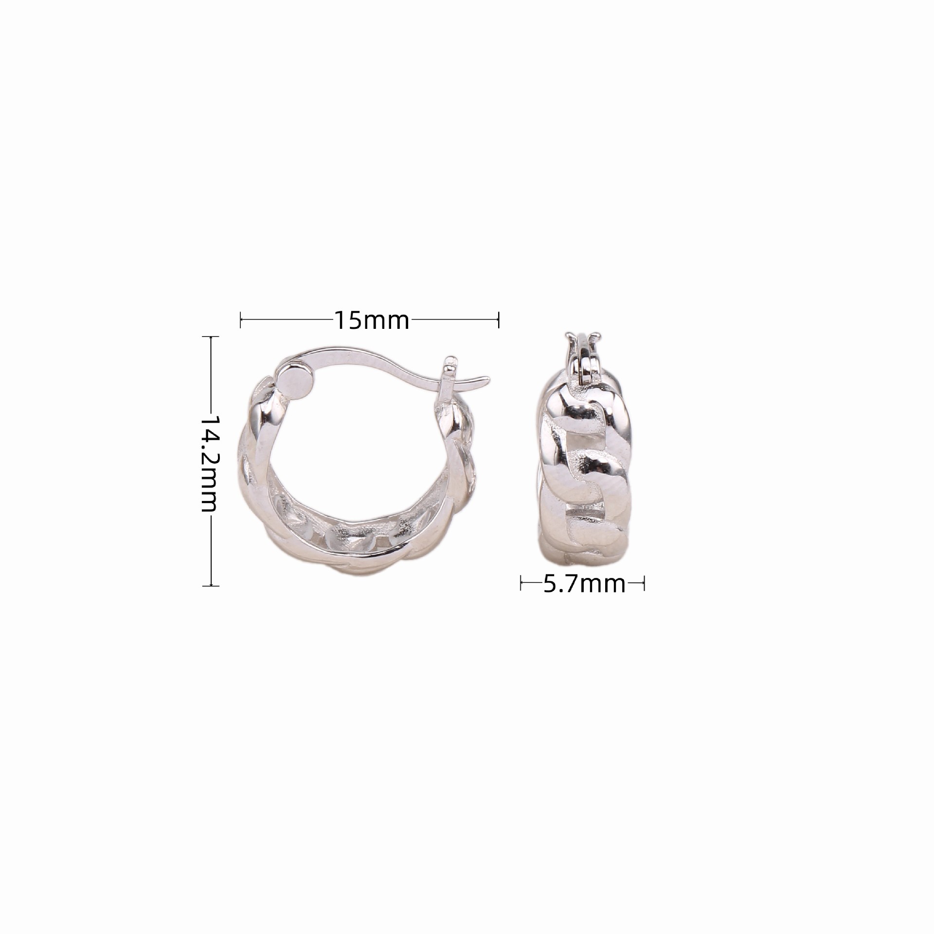 1 Pair Simple Style Solid Color Plating Sterling Silver Gold Plated Ear Studs display picture 4