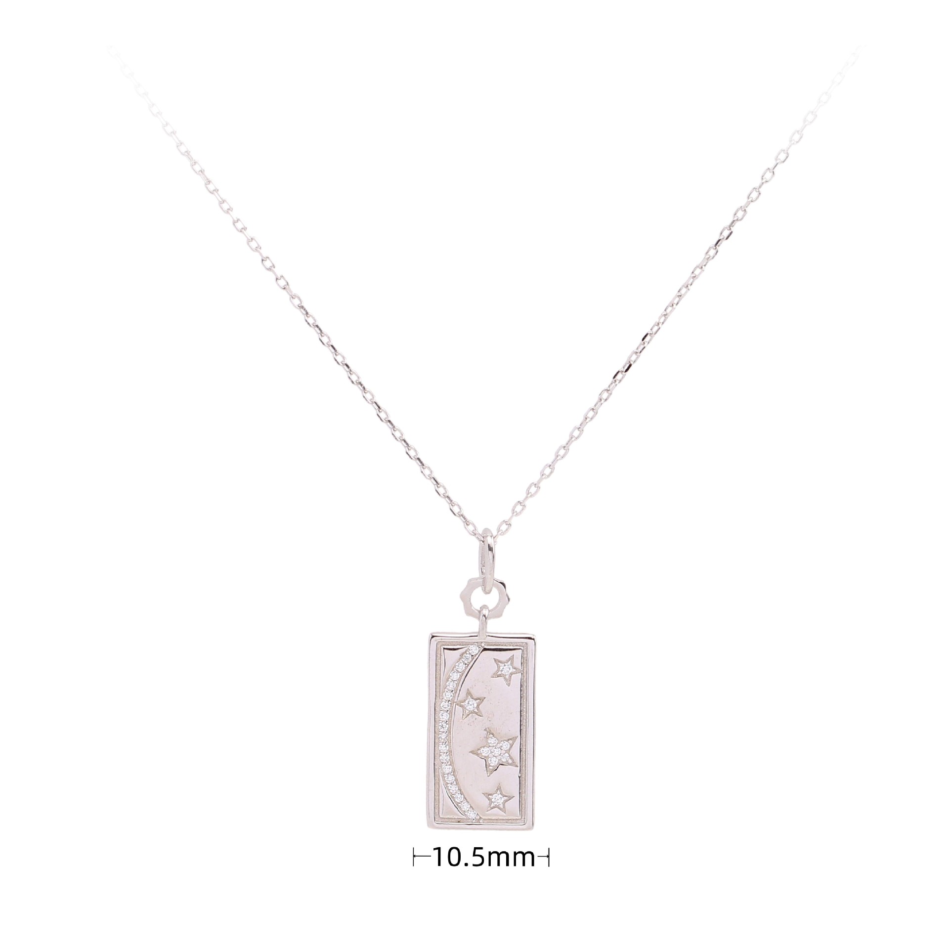 Simple Style Star Sterling Silver 18k Gold Plated Pendant Necklace In Bulk display picture 4