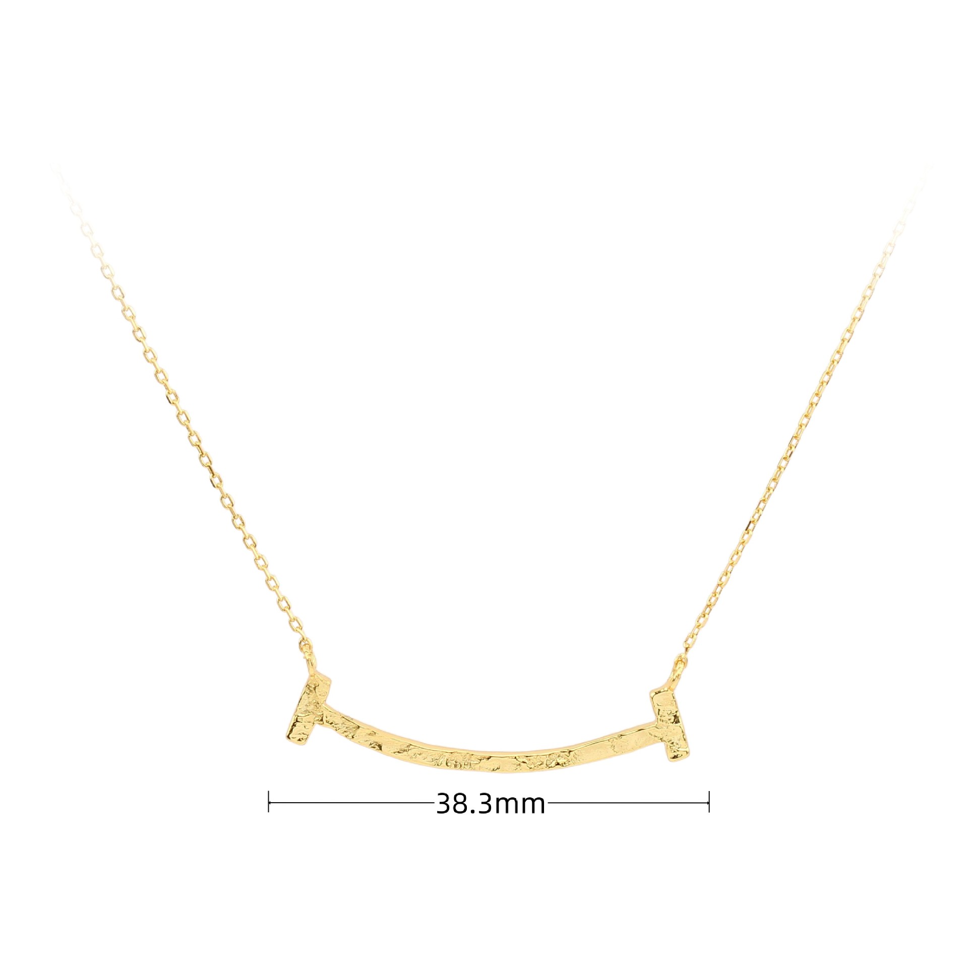 Simple Style Solid Color Sterling Silver 18k Gold Plated Pendant Necklace In Bulk display picture 2