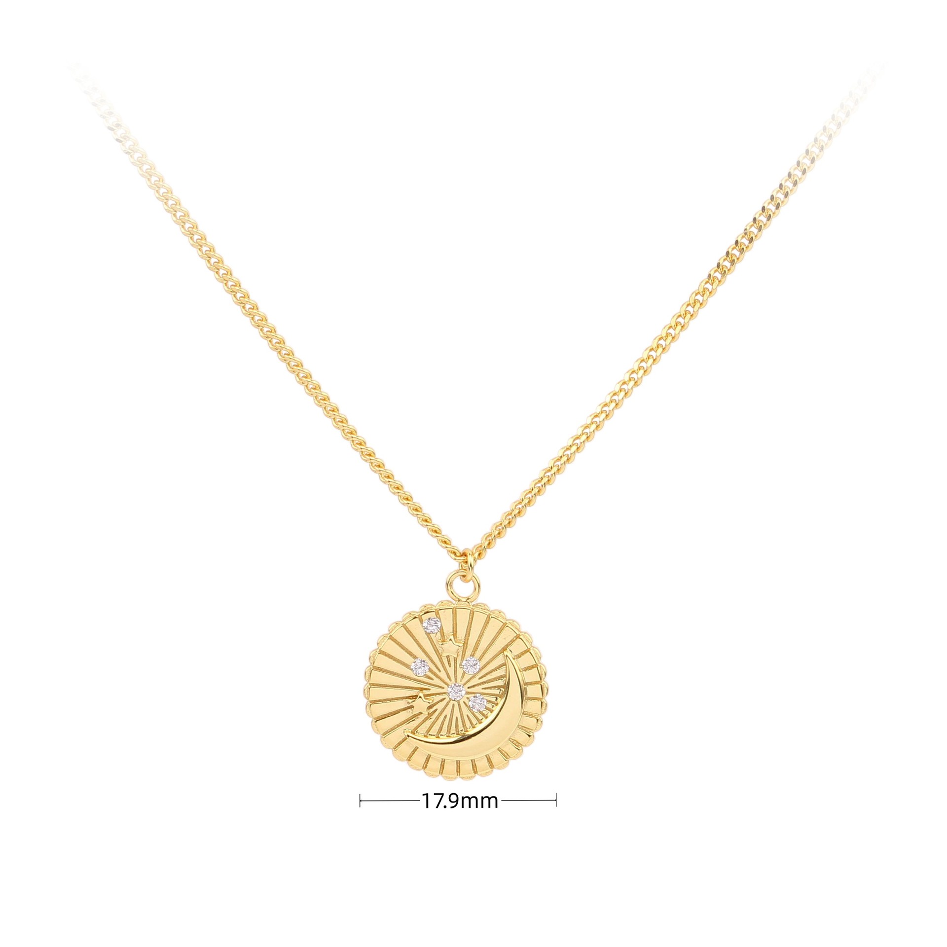 Simple Style Star Sterling Silver 18k Gold Plated Zircon Pendant Necklace In Bulk display picture 2