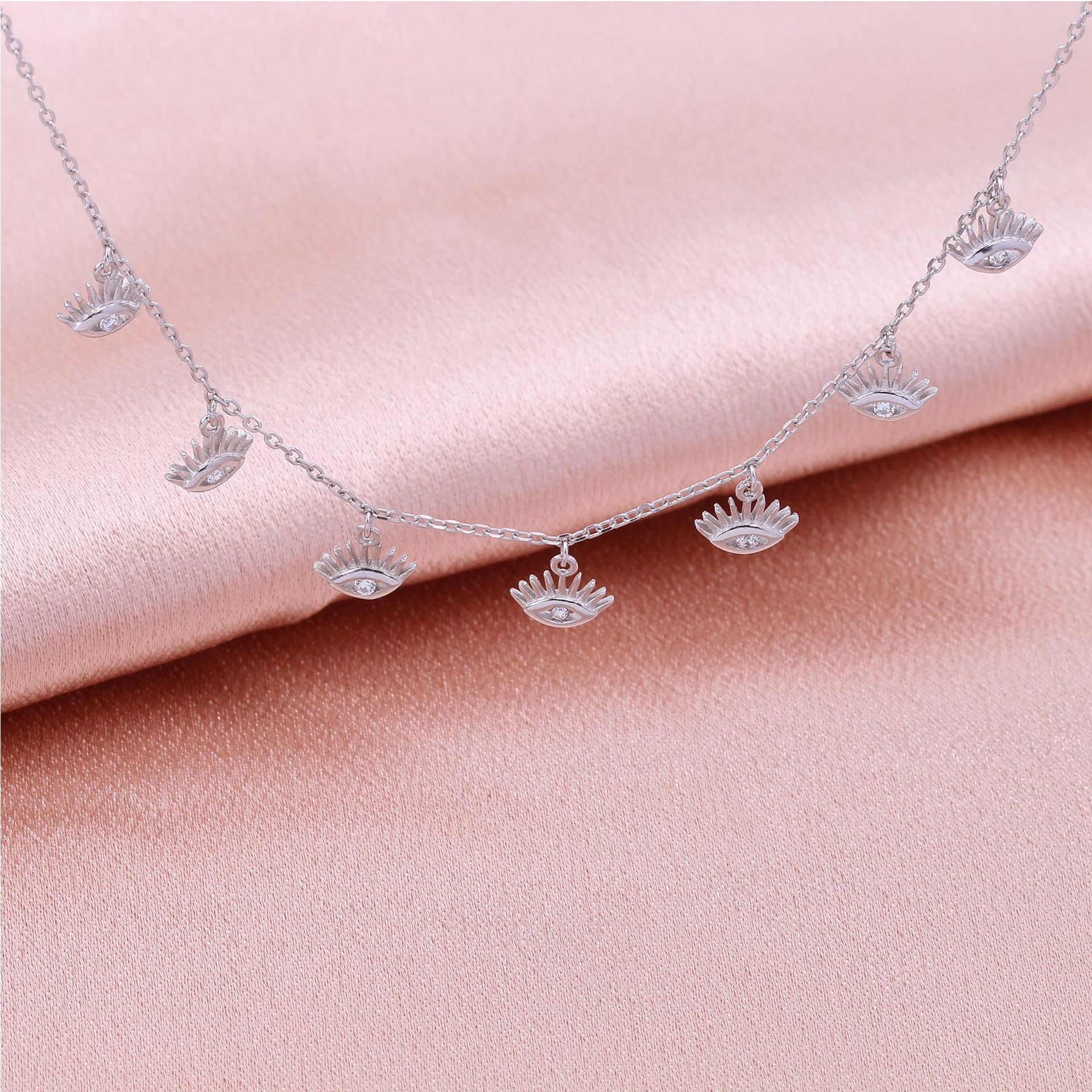 Simple Style Round Sterling Silver 18k Gold Plated Zircon Necklace In Bulk display picture 12
