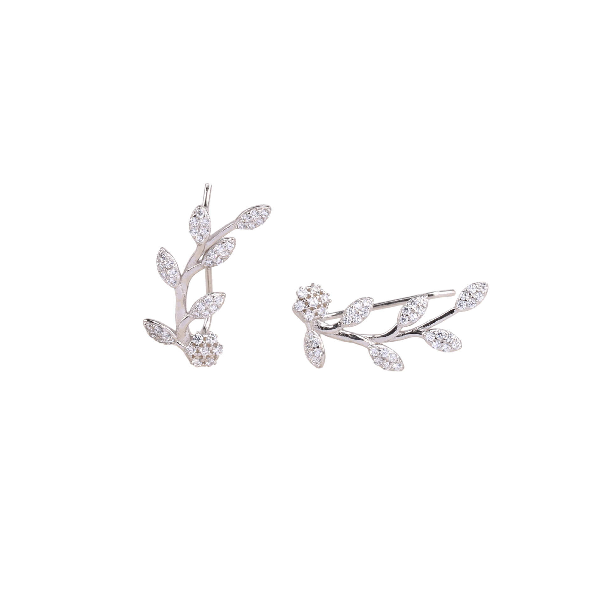 1 Pair Simple Style Flower Inlay Sterling Silver Gem Ear Studs display picture 2
