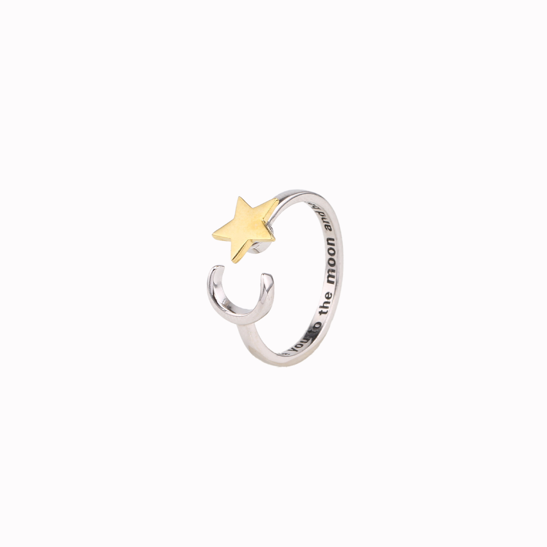 Süss Einfacher Stil Stern Sterling Silber Überzug Vergoldet Ringe display picture 1