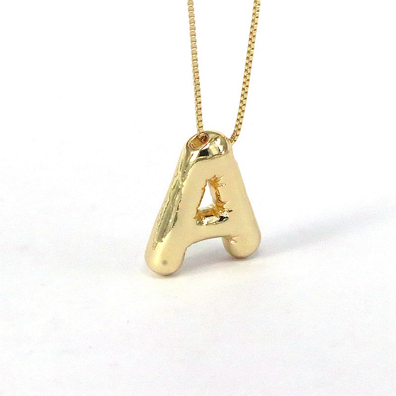 Simple Style Classic Style Letter Copper 18k Gold Plated Pendant Necklace In Bulk display picture 6