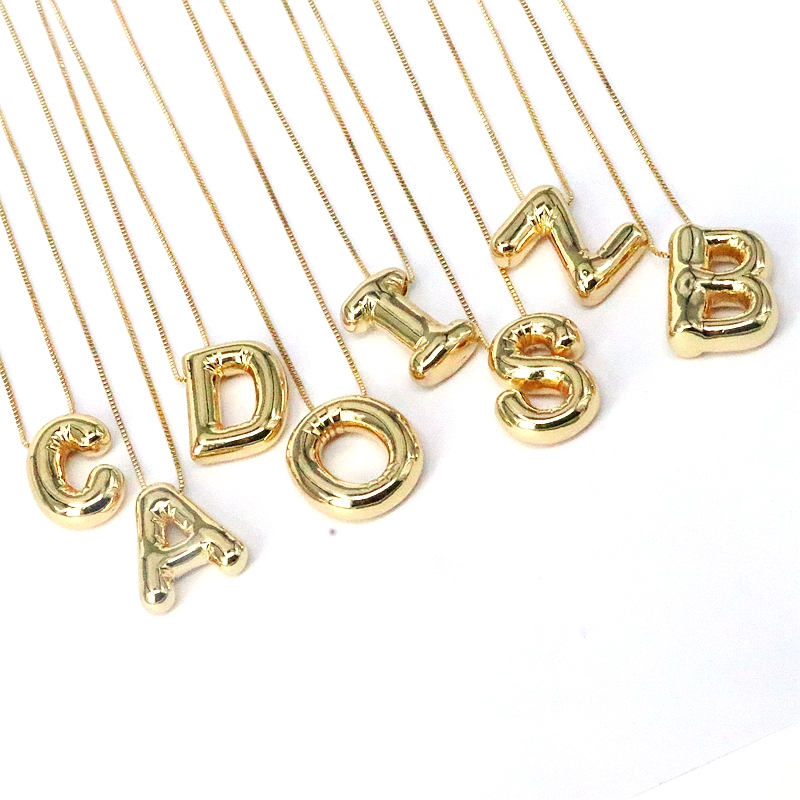 Simple Style Classic Style Letter Copper 18k Gold Plated Pendant Necklace In Bulk display picture 7