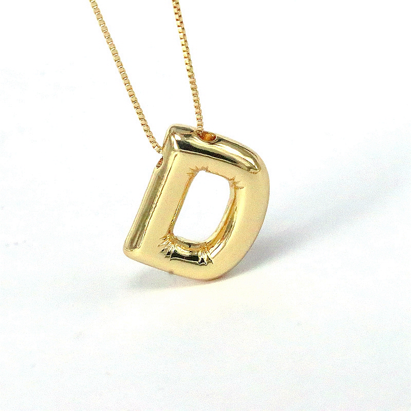 Simple Style Classic Style Letter Copper 18k Gold Plated Pendant Necklace In Bulk display picture 3