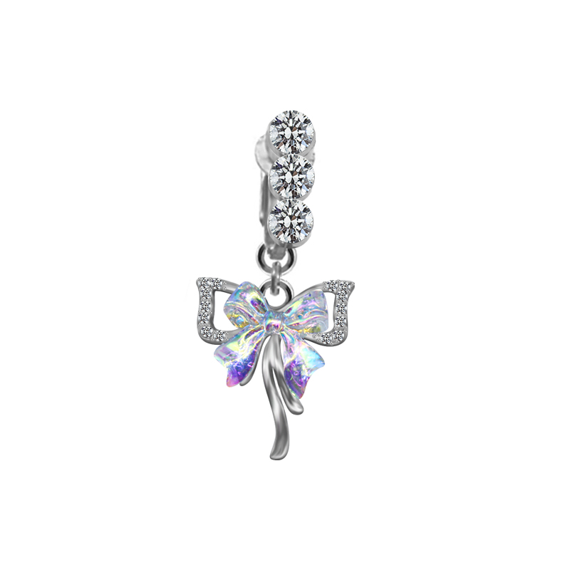 Casual Clouds Peach Plant Stainless Steel Copper White Gold Plated Rhinestones Belly Ring In Bulk display picture 18