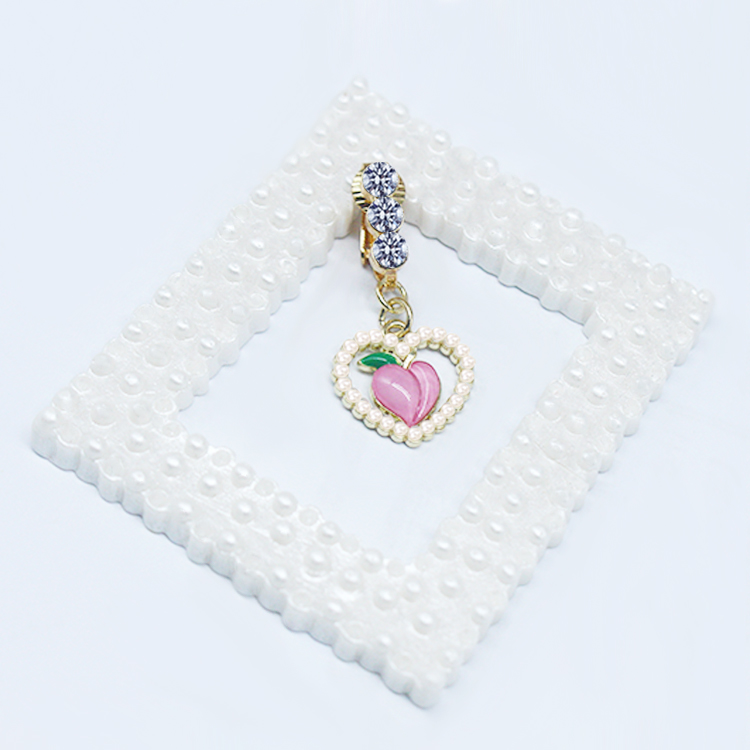 Casual Clouds Peach Plant Stainless Steel Copper White Gold Plated Rhinestones Belly Ring In Bulk display picture 36