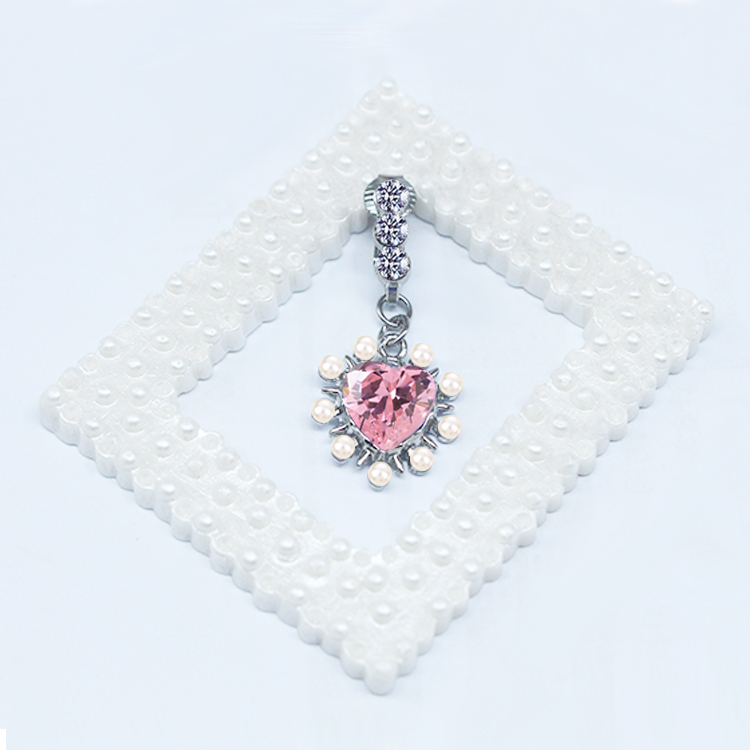 Casual Clouds Peach Plant Stainless Steel Copper White Gold Plated Rhinestones Belly Ring In Bulk display picture 43
