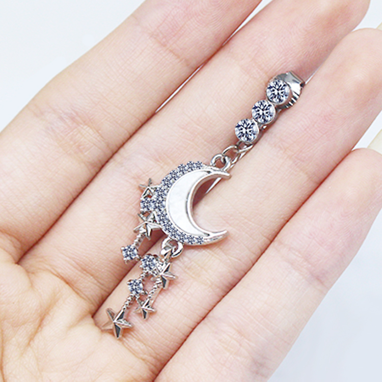 Casual Clouds Peach Plant Stainless Steel Copper White Gold Plated Rhinestones Belly Ring In Bulk display picture 44