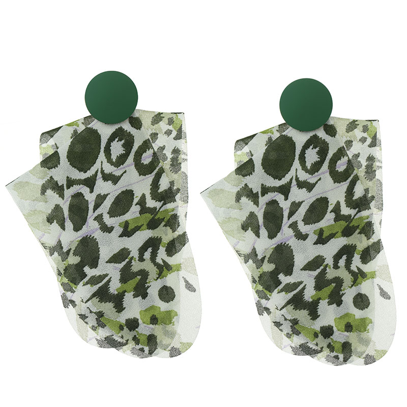 Wholesale Jewelry Classic Style Leopard Alloy Cloth Printing Drop Earrings display picture 4