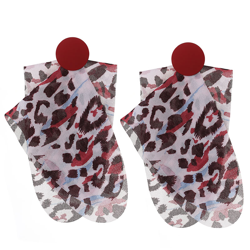 Wholesale Jewelry Classic Style Leopard Alloy Cloth Printing Drop Earrings display picture 5