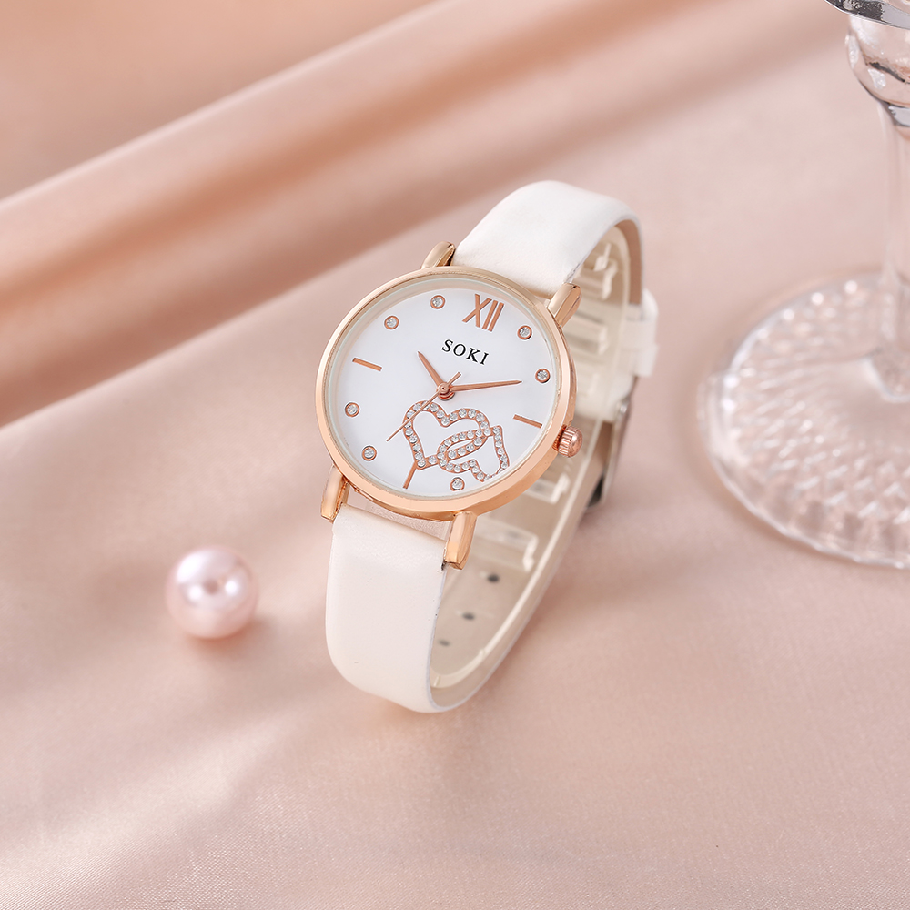 Casual Heart Shape Buckle Quartz Women's Watches display picture 2