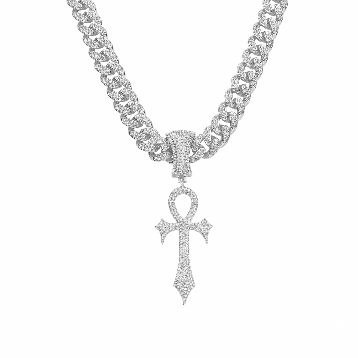 Hip-hop Cross Alloy Inlay Rhinestones Men's Pendant Necklace Necklace Pendant display picture 2