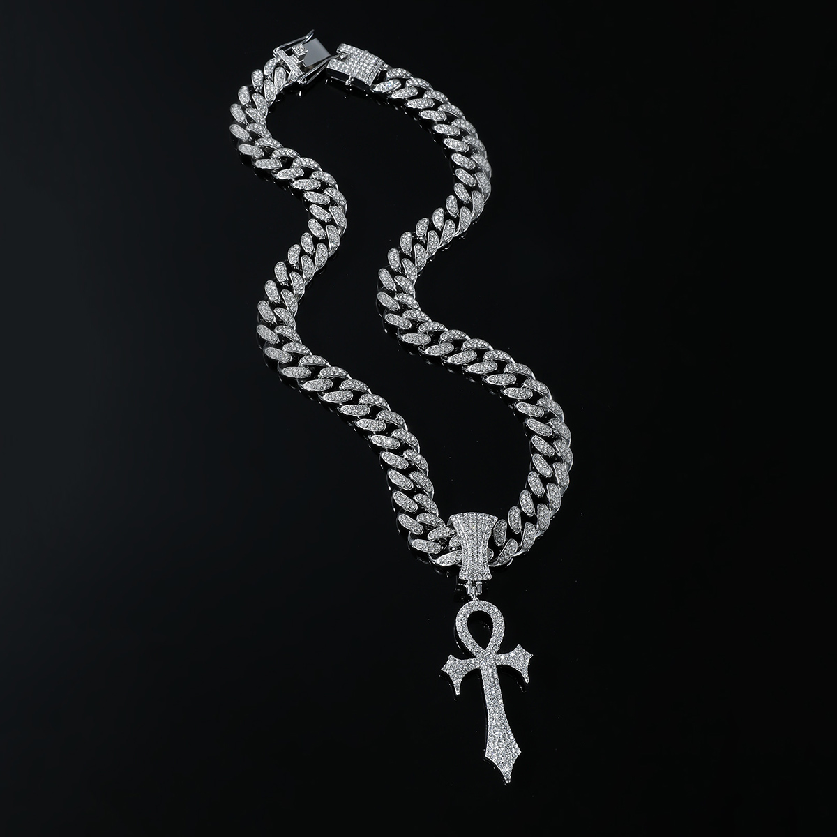 Hip-hop Cross Alloy Inlay Rhinestones Men's Pendant Necklace Necklace Pendant display picture 8