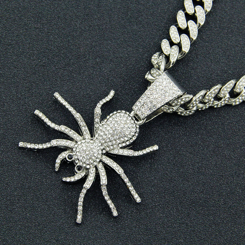 Hip-hop Exaggerated Spider Alloy Inlay Rhinestones Men's Pendant Necklace Necklace Pendant display picture 5