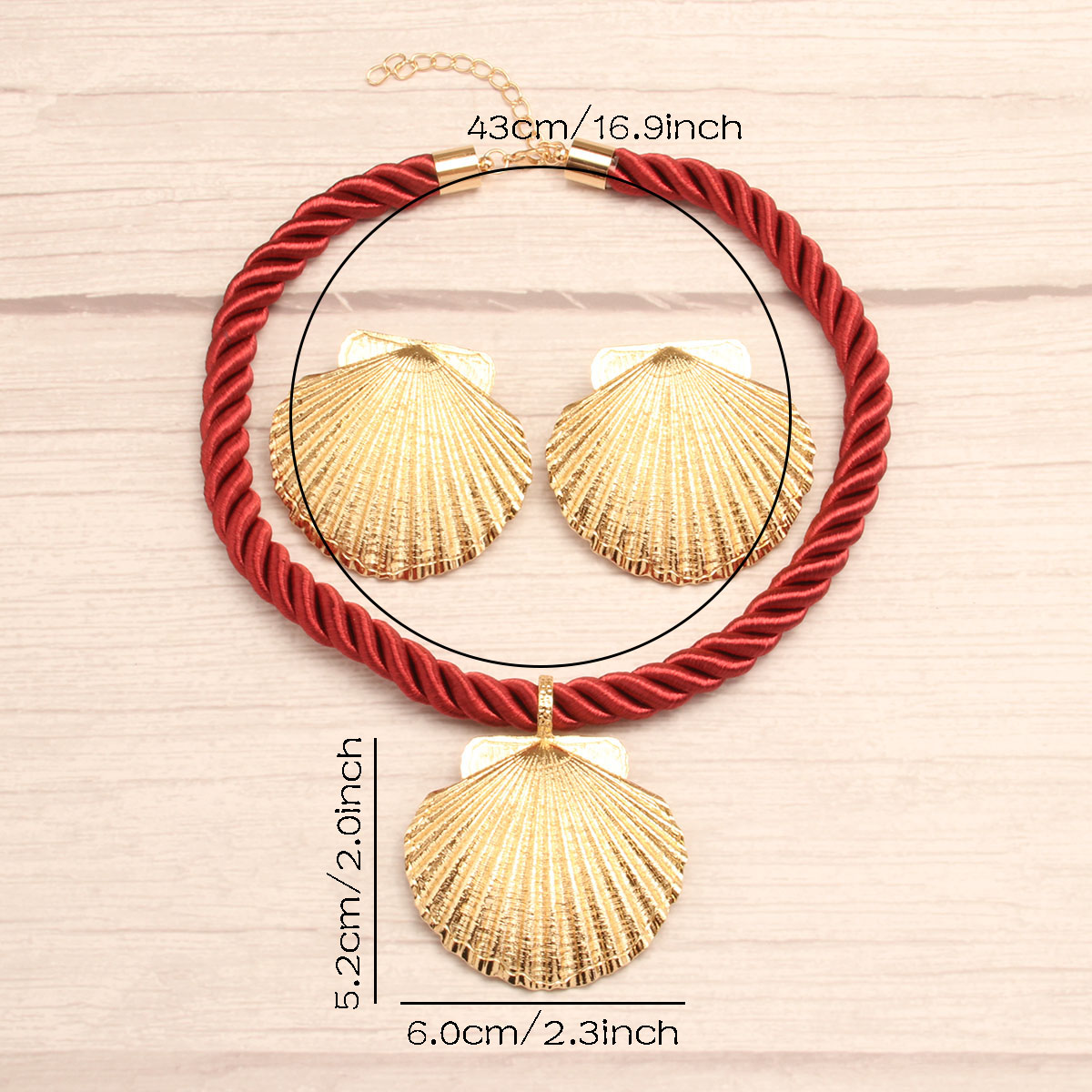 Vintage Style Exaggerated Simple Style Shell Synthetic Fibre Alloy Wholesale Jewelry Set display picture 10