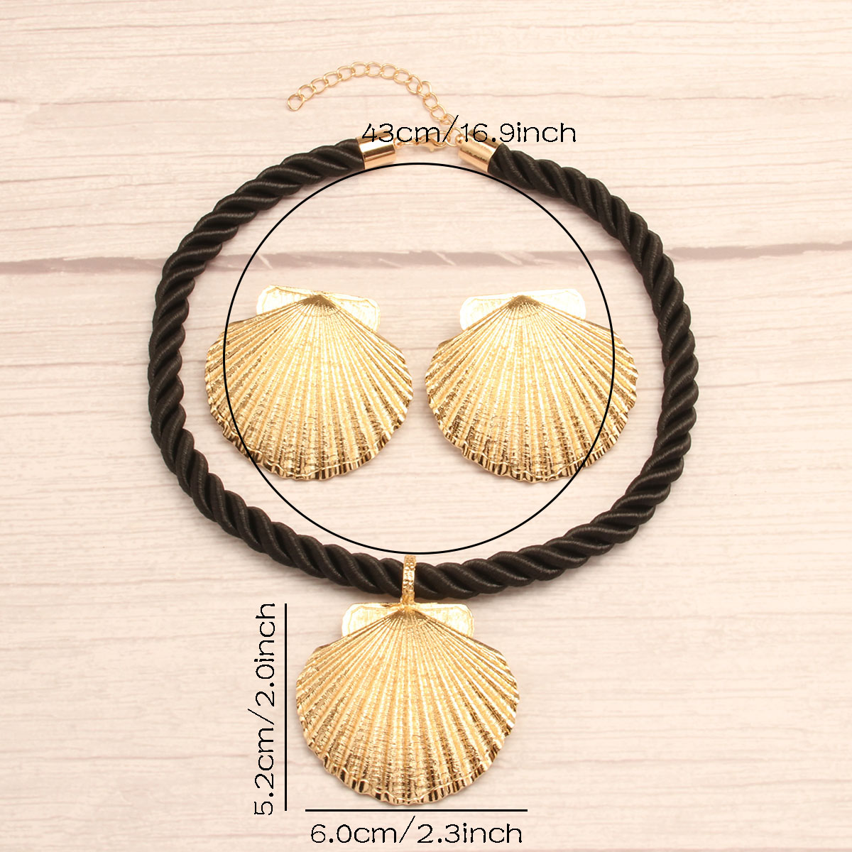 Vintage Style Exaggerated Simple Style Shell Synthetic Fibre Alloy Wholesale Jewelry Set display picture 11