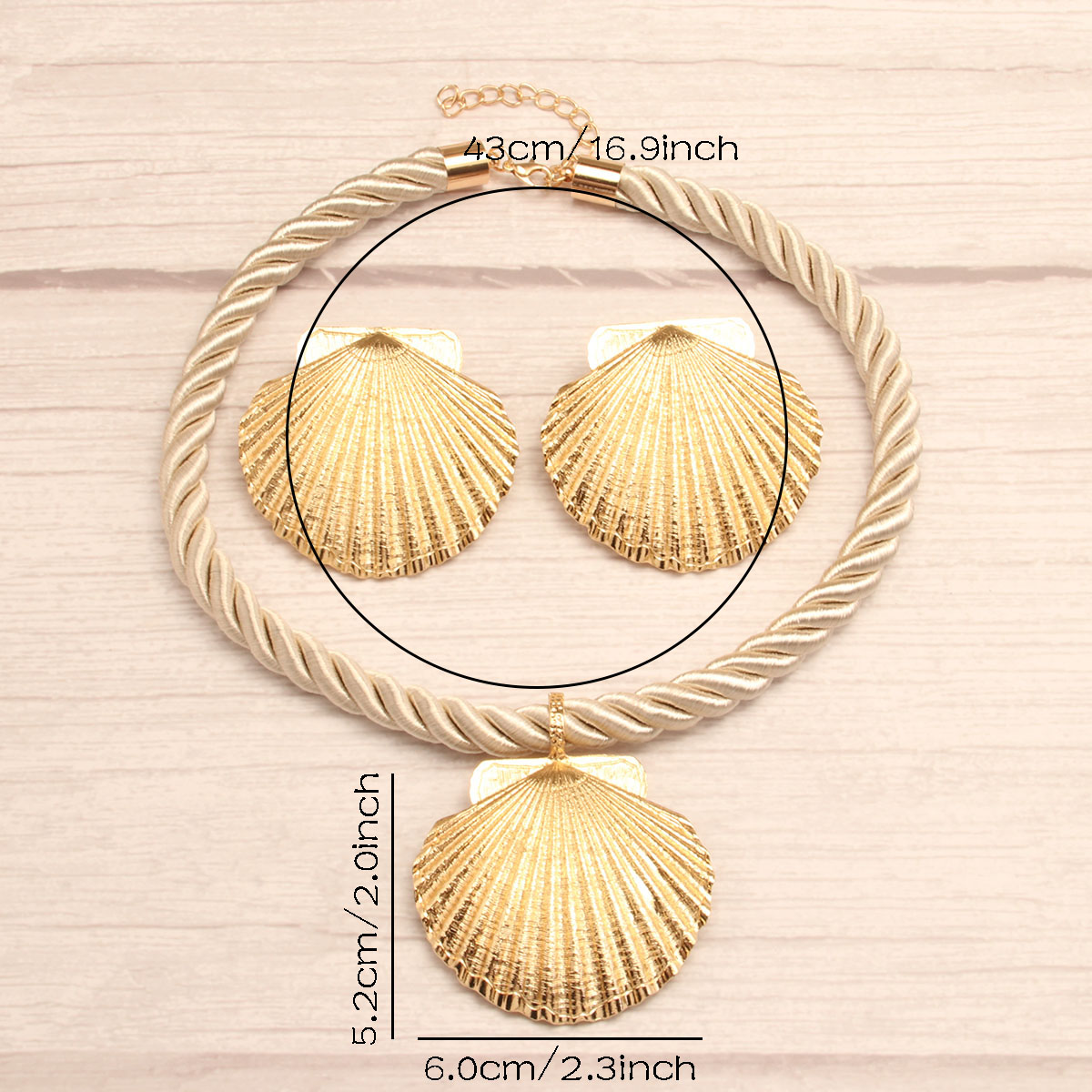 Vintage Style Exaggerated Simple Style Shell Synthetic Fibre Alloy Wholesale Jewelry Set display picture 9