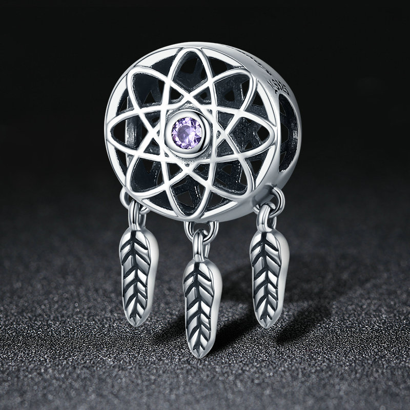Casual Dreamcatcher Sterling Silver Inlay Zircon Jewelry Accessories display picture 1