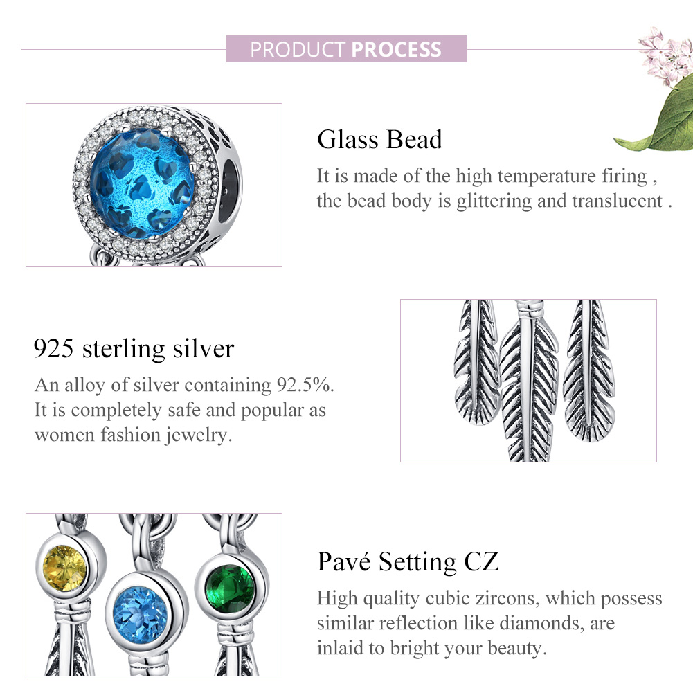 Casual Dreamcatcher Sterling Silver Inlay Zircon Jewelry Accessories display picture 20