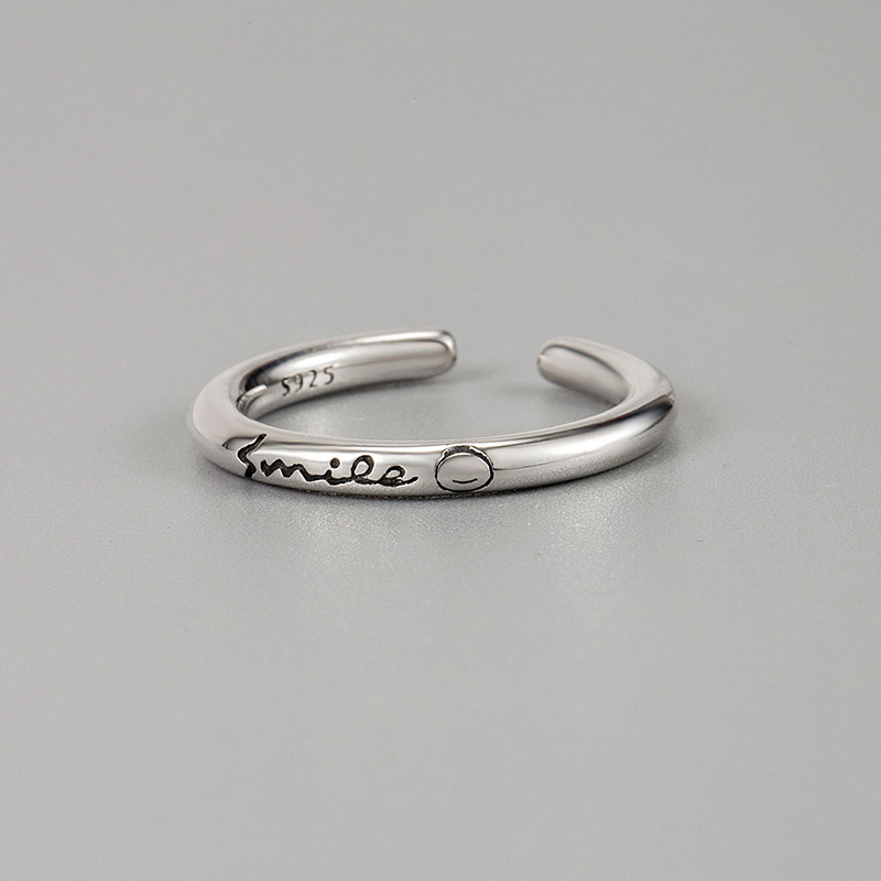 Simple Style Letter Sterling Silver Rings In Bulk display picture 1