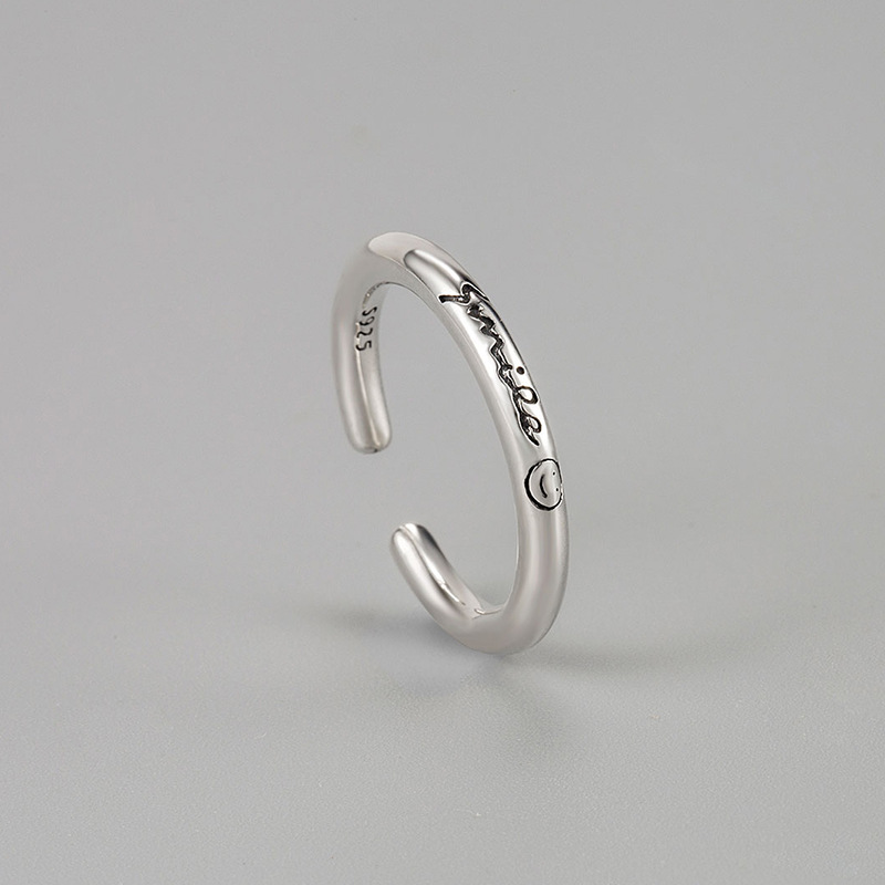 Simple Style Letter Sterling Silver Rings In Bulk display picture 2