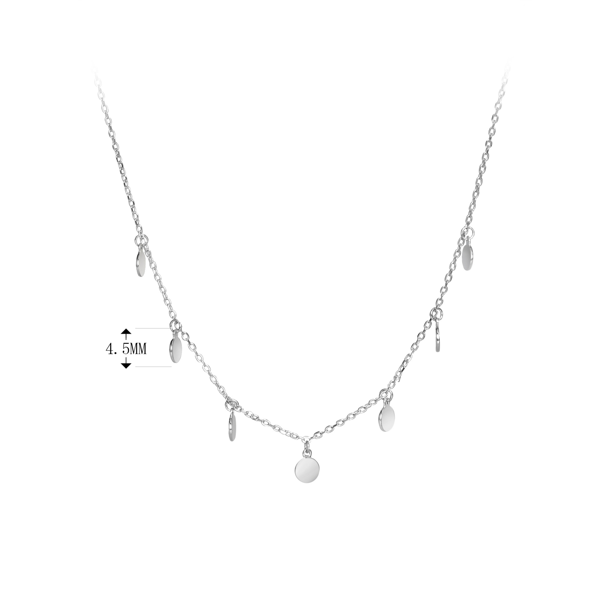 Style Simple Couleur Unie Argent Sterling Plaqué Or 18k Collier En Masse display picture 2