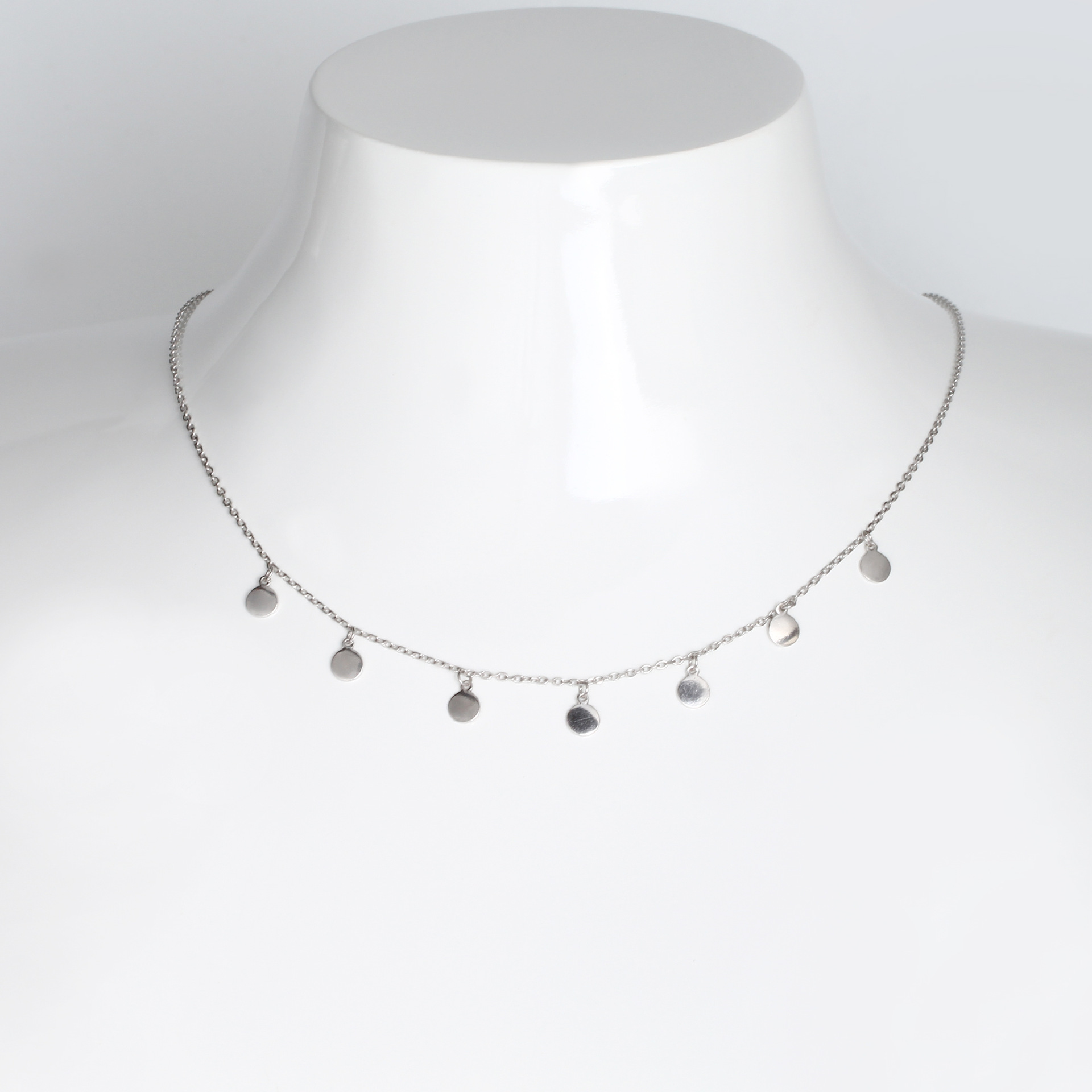 Einfacher Stil Einfarbig Sterling Silber 18 Karat Vergoldet Halskette In Masse display picture 4