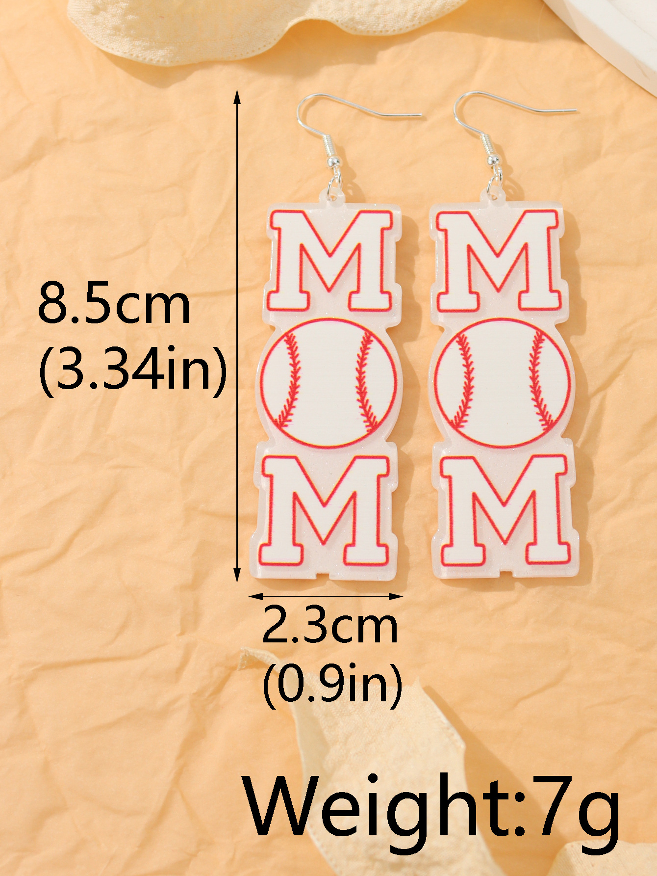 1 Pair Casual Simple Style Letter Football Iron Drop Earrings display picture 13