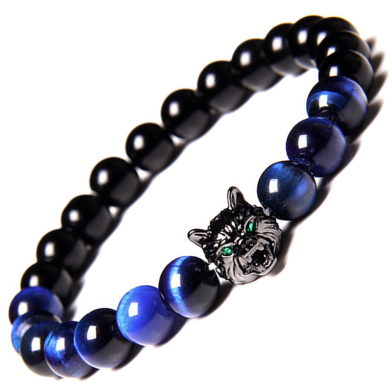 Style Classique Rond La Pierre Naturelle Oeil De Tigre Perlé Fait Main Unisexe Bracelets display picture 8