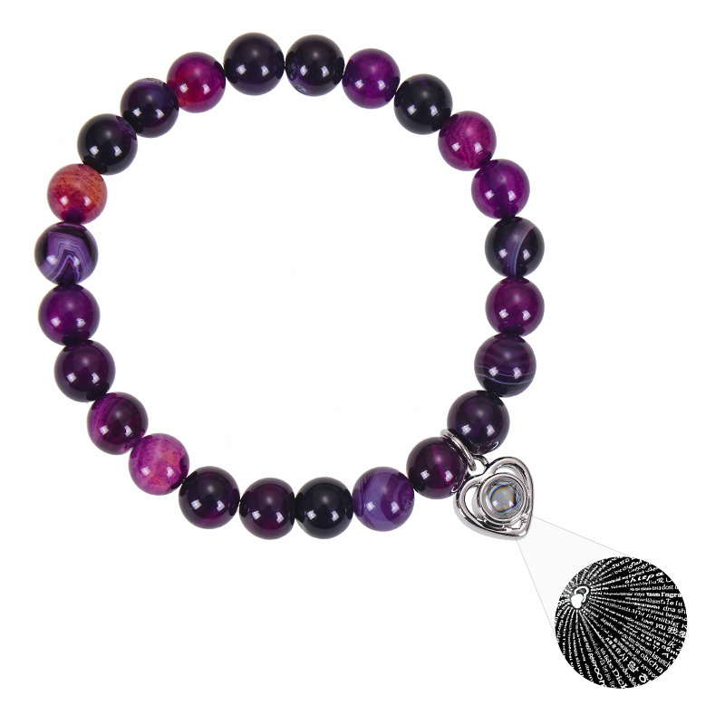 Style Simple Forme De Cœur Agate Perlé Femmes Bracelets display picture 5