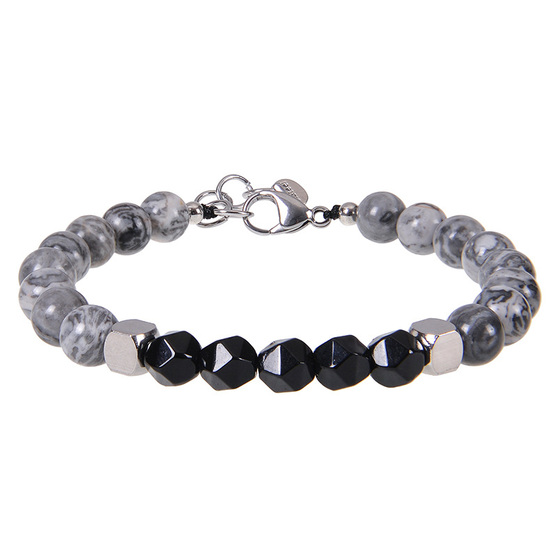 Viajar Diariamente Ronda Piedra Natural Con Cuentas Hombres Pulsera display picture 1