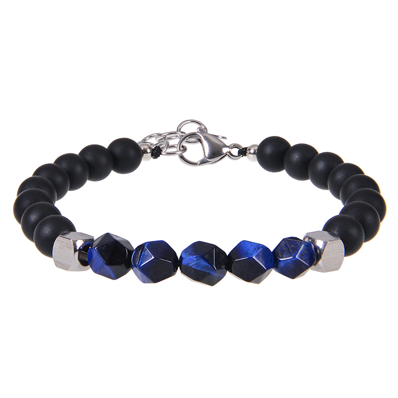 Commute Round Natural Stone Beaded Men's Bracelets display picture 5