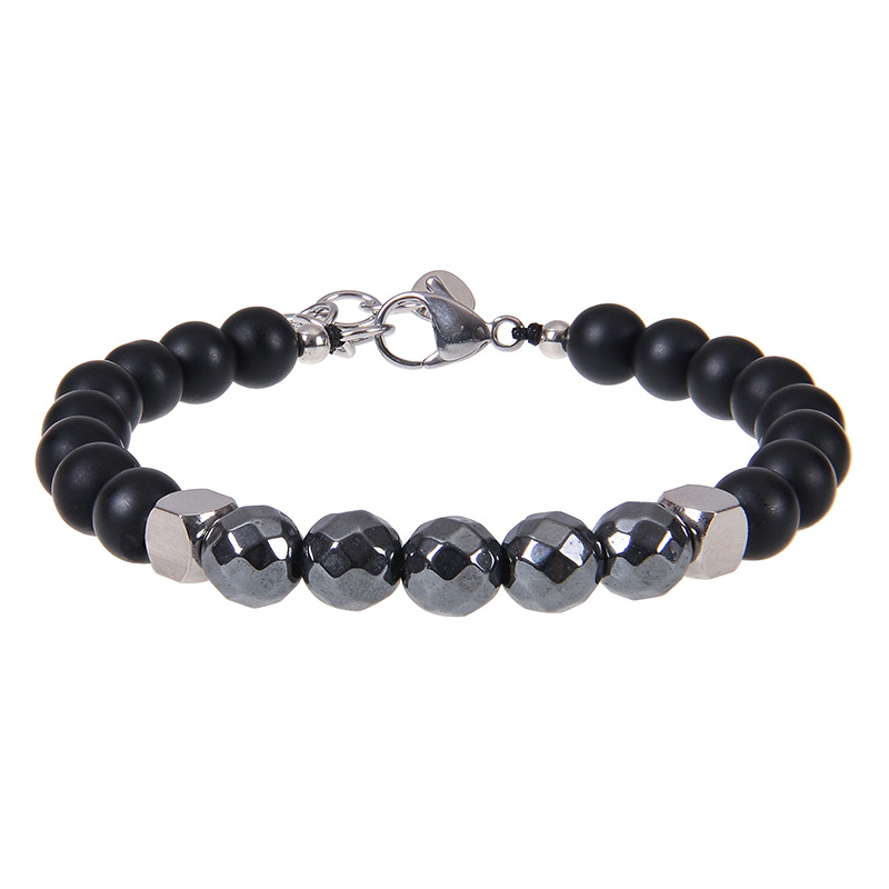 Commute Round Natural Stone Beaded Men's Bracelets display picture 6
