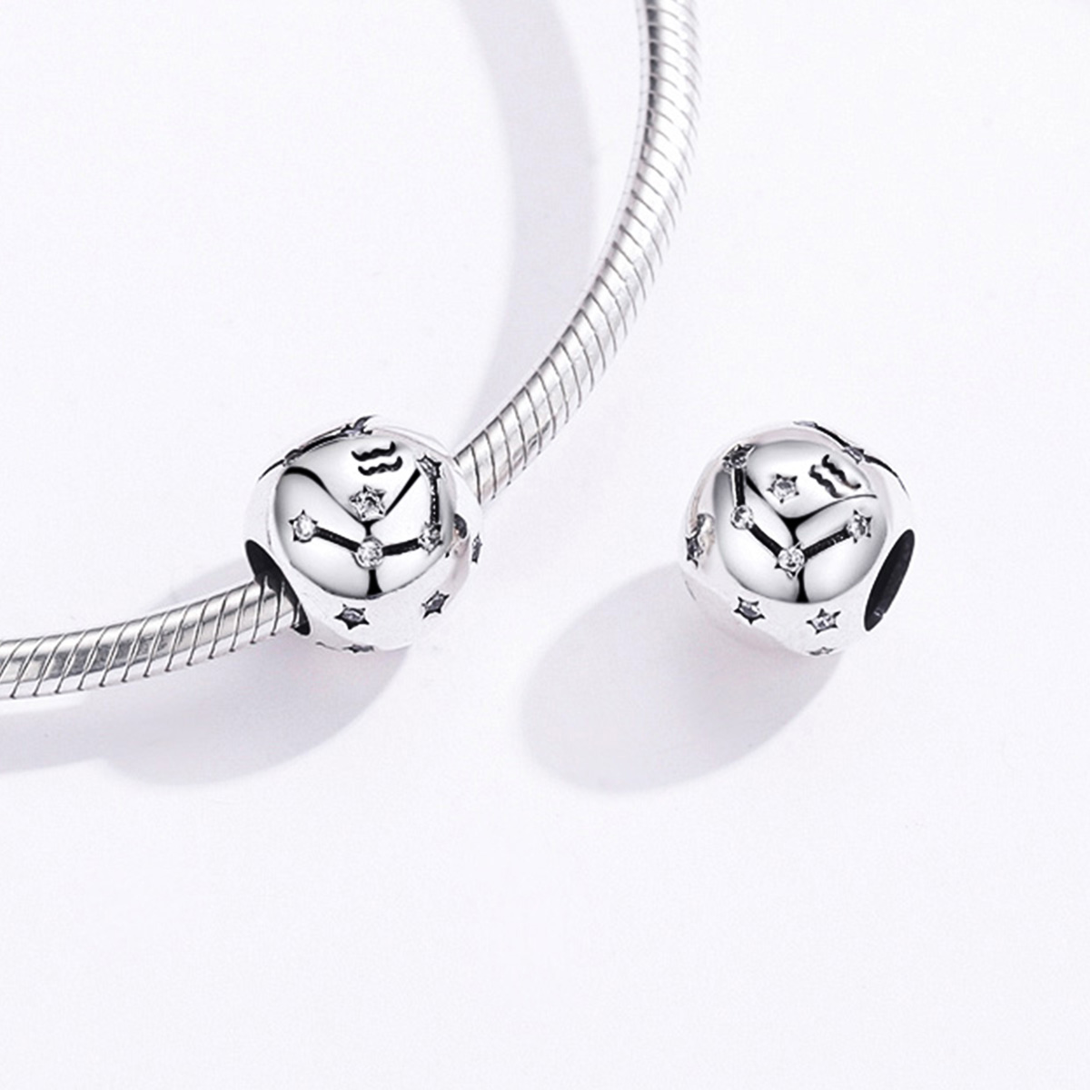 Casual Constellation Sterling Silver Inlay Zircon Jewelry Accessories display picture 16