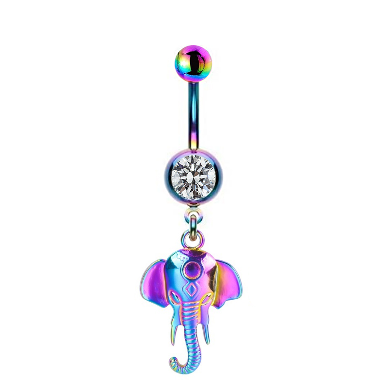 Casual Animal Sun Heart Shape Stainless Steel Copper Rhinestones Belly Ring In Bulk display picture 3