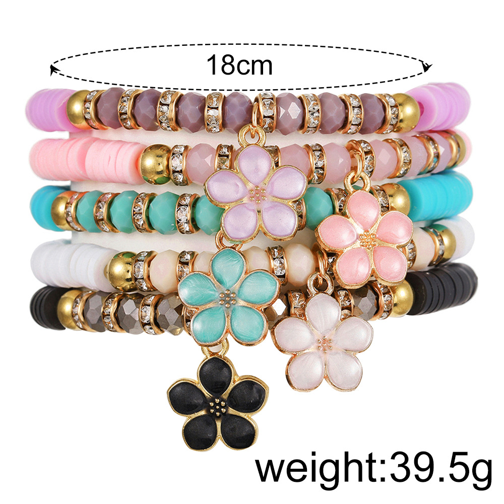 Bohemian Flower Soft Clay Beaded Women's Bracelets display picture 1