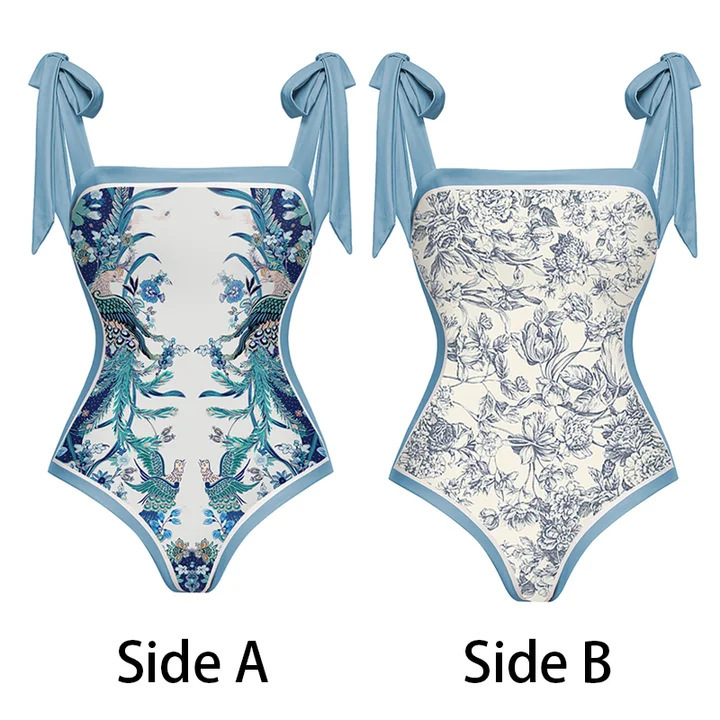 Women'S Fashion Ditsy Floral Printing 1 Piece One Piece Swimwear display picture 15