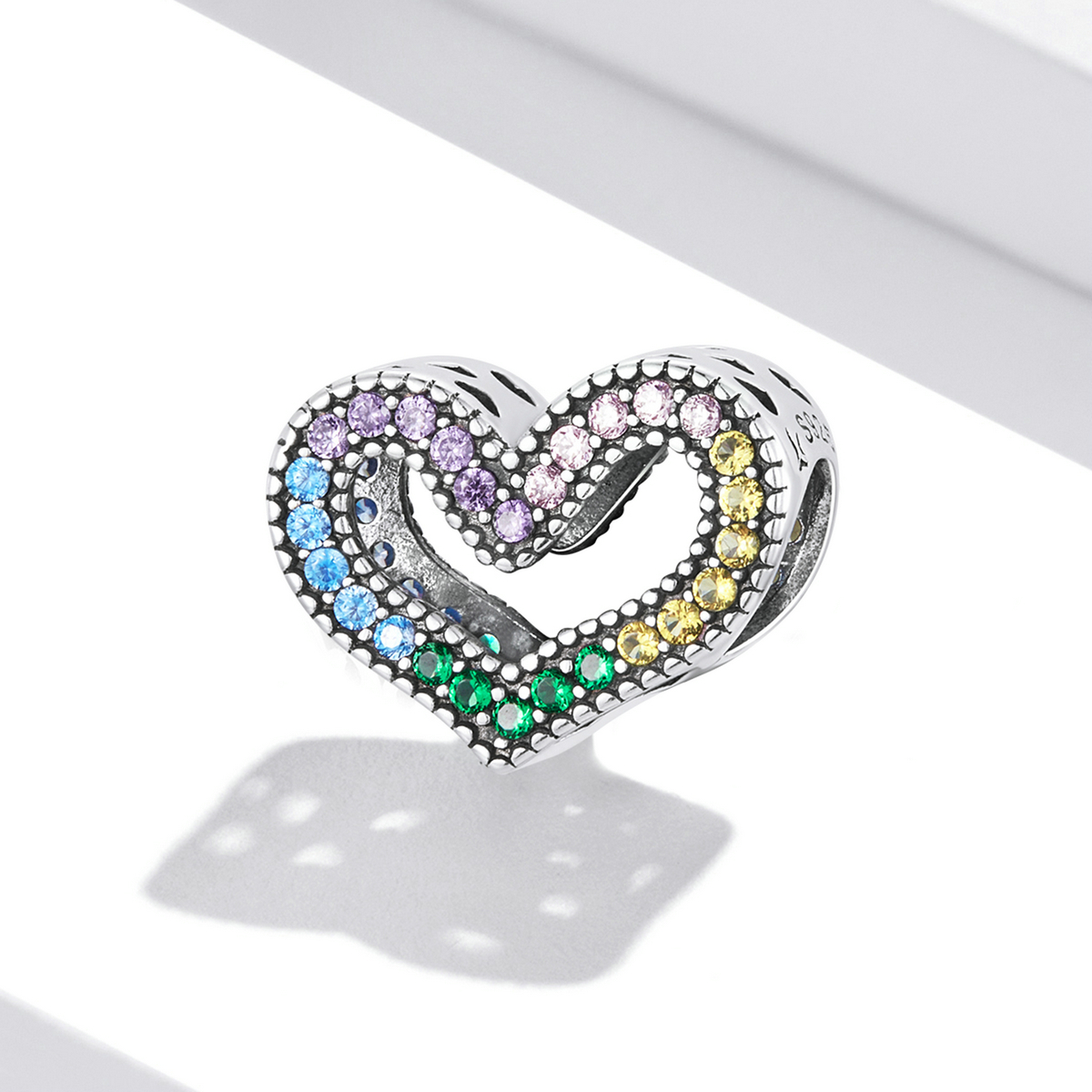 Casual Rainbow Sterling Silver Inlay Zircon Jewelry Accessories display picture 28