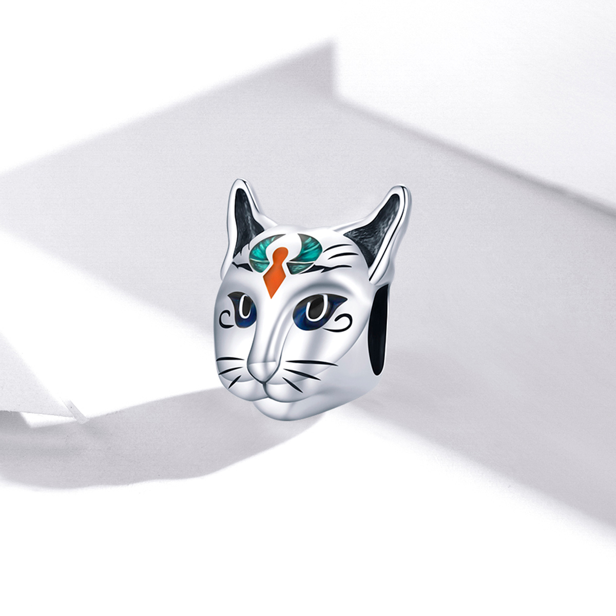 Casual Animal Cat Sterling Silver Inlay Zircon Jewelry Accessories display picture 18