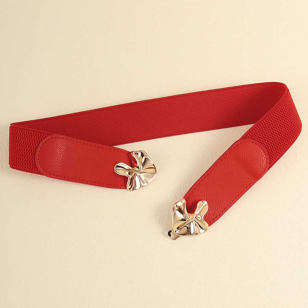 Vacation Modern Style Classic Style Mushroom Pu Leather Alloy Buckle Women's Woven Belts display picture 14
