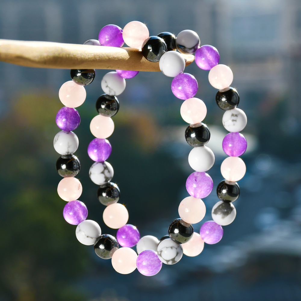 Casual Handmade Solid Color Artificial Gemstones Natural Stone Beaded Handmade Bracelets display picture 2